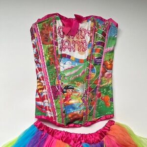 Women’s Candyland Costume Corset Top and Tutu